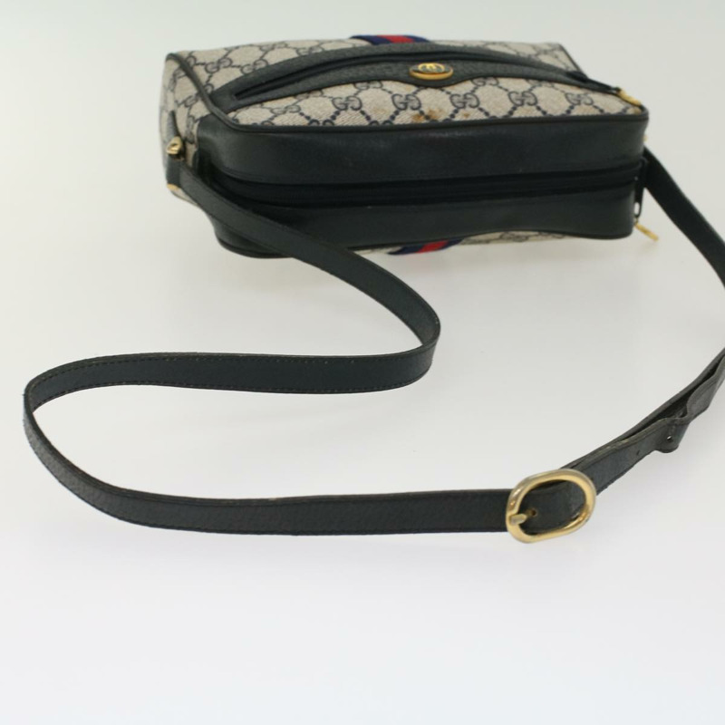 【日本直送】GUCCI GG 帆布雪莉線單肩包海軍紅 68 02 004 正品 43675-6