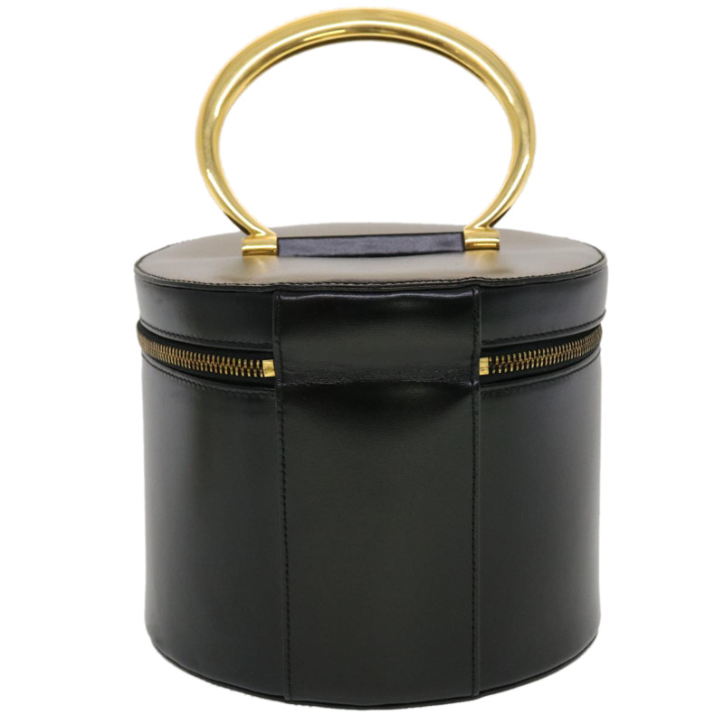 【日本直送】CELINE 化妝包 皮革 黑色 金色 正品 43930-1