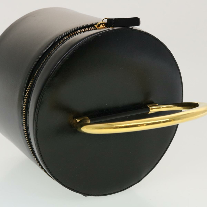 【日本直送】CELINE 化妝包 皮革 黑色 金色 正品 43930-5