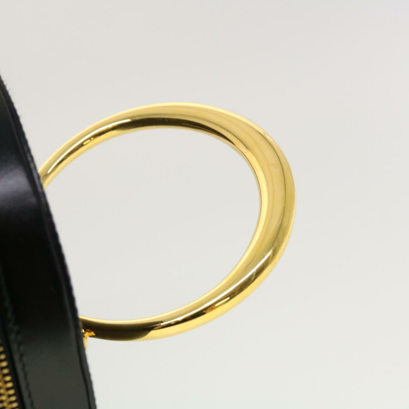 【日本直送】CELINE 化妝包 皮革 黑色 金色 正品 43930-6