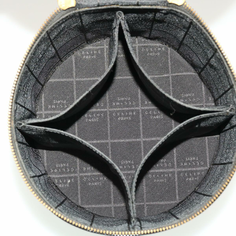 【日本直送】CELINE 化妝包 皮革 黑色 金色 正品 43930-9