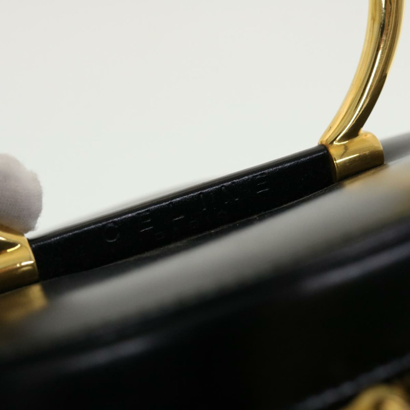 【日本直送】CELINE 化妝包 皮革 黑色 金色 正品 43930-16