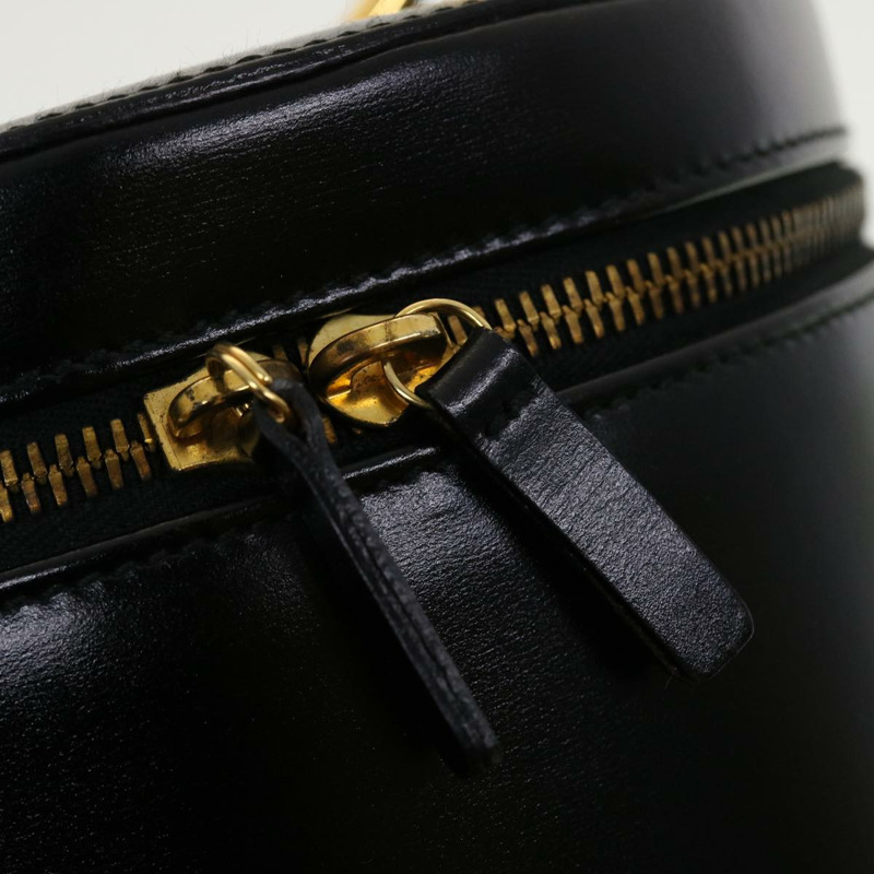 【日本直送】CELINE 化妝包 皮革 黑色 金色 正品 43930-17