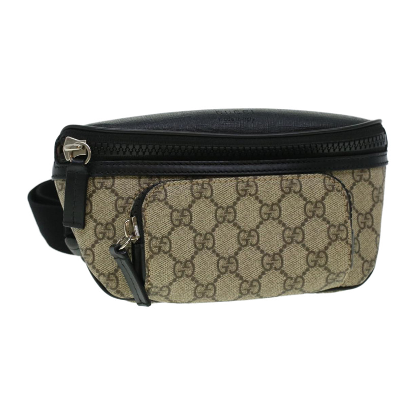 【日本直送】GUCCI GG 帆布腰包 PVC 皮革米色 450946 正品 yk7290-0