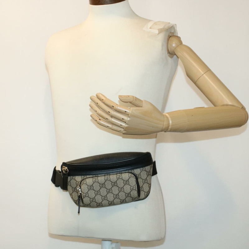 【日本直送】GUCCI GG 帆布腰包 PVC 皮革米色 450946 正品 yk7290-24