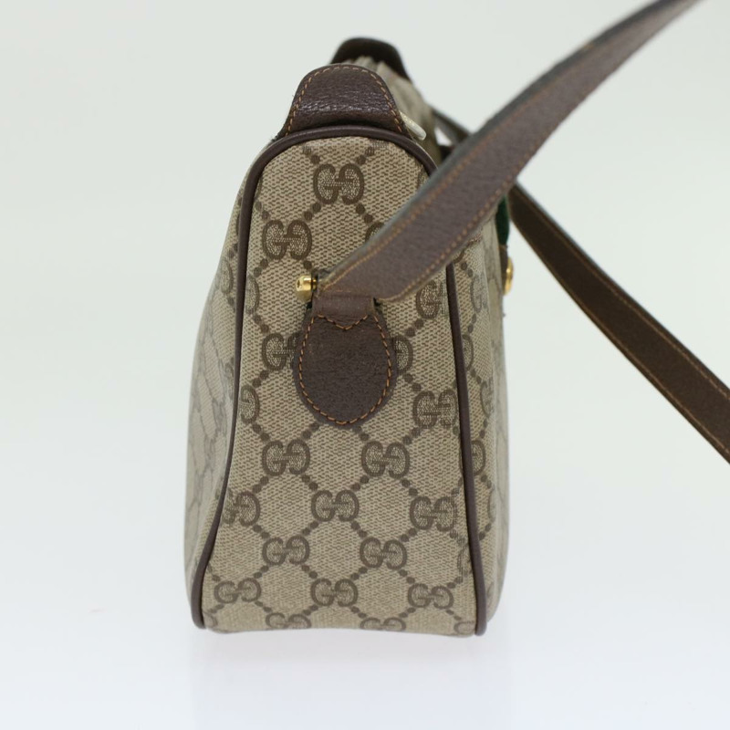 【日本直送】GUCCI GG 帆布 Web Sherry Line 單肩包 PVC 皮革米色紅色正品 45598-2