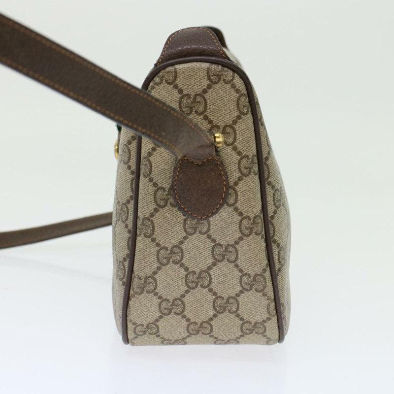 【日本直送】GUCCI GG 帆布 Web Sherry Line 單肩包 PVC 皮革米色紅色正品 45598-3