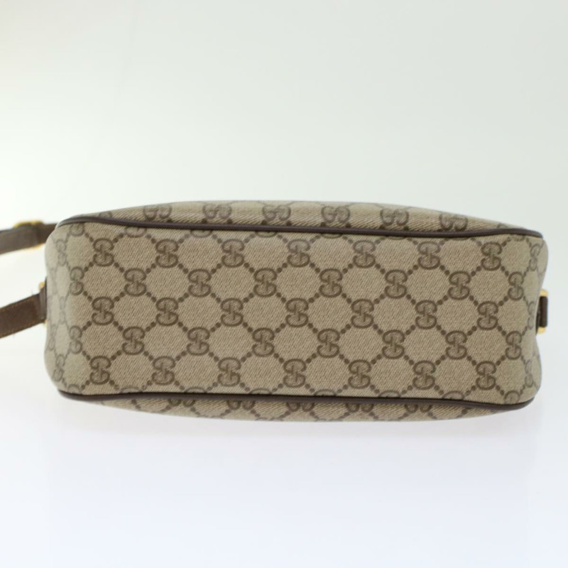 【日本直送】GUCCI GG 帆布 Web Sherry Line 單肩包 PVC 皮革米色紅色正品 45598-4