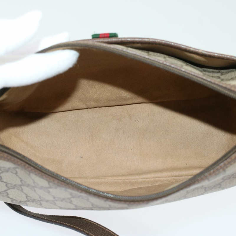 【日本直送】GUCCI GG 帆布 Web Sherry Line 單肩包 PVC 皮革米色紅色正品 45598-10