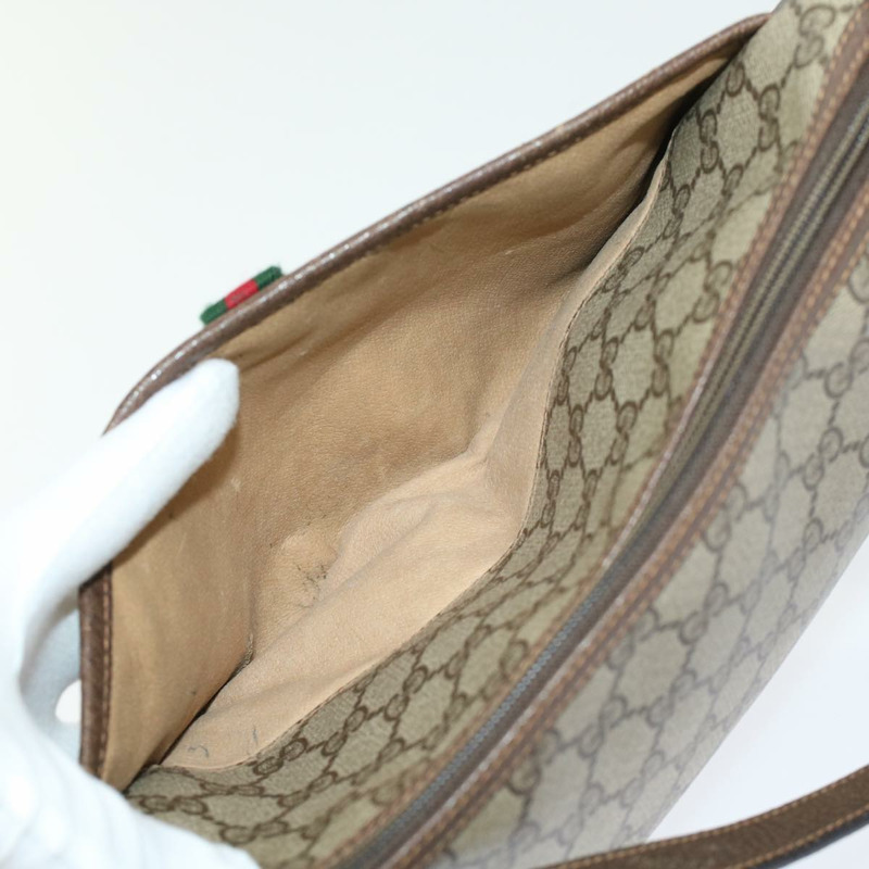 【日本直送】GUCCI GG 帆布 Web Sherry Line 單肩包 PVC 皮革米色紅色正品 45598-17