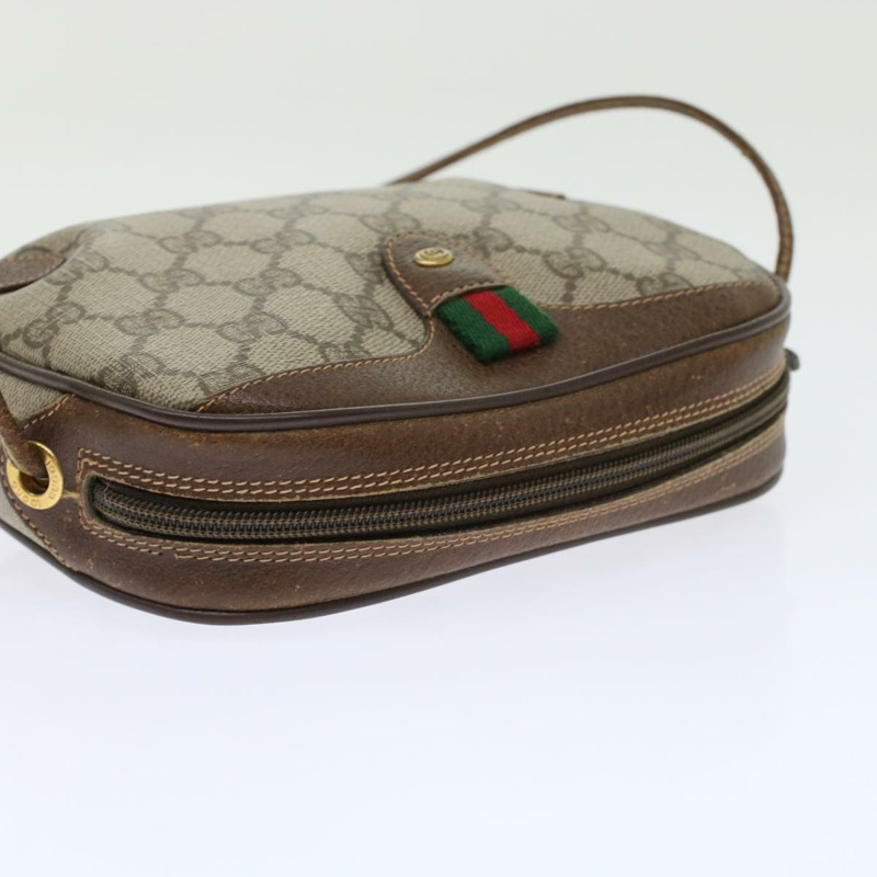 【日本直送】GUCCI GG 帆布 Web Sherry Line 單肩包 PVC 皮革米色紅色正品 45604-5