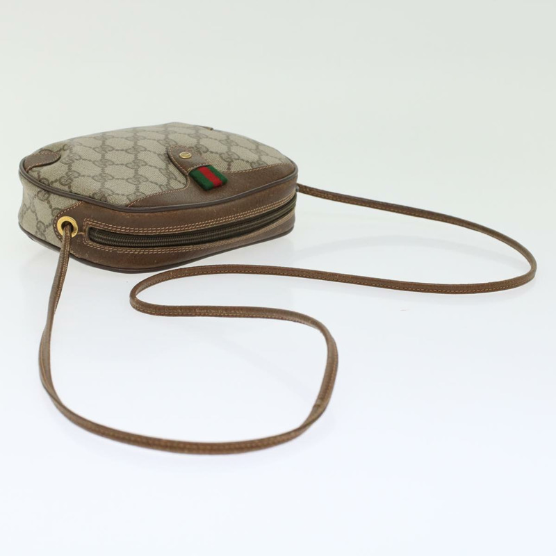 【日本直送】GUCCI GG 帆布 Web Sherry Line 單肩包 PVC 皮革米色紅色正品 45604-6