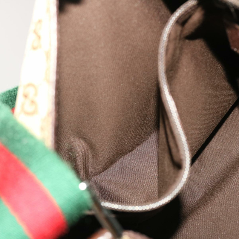 【日本直送】GUCCI GG 帆布 Web Sherry Line 單肩包米色綠紅 169982 正品 ki3107-22