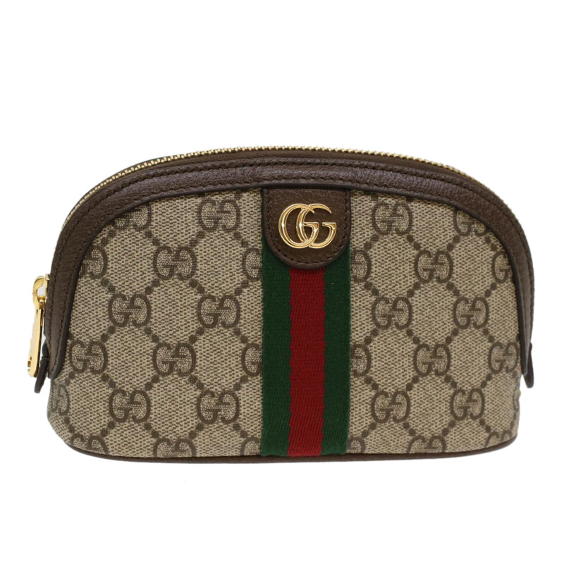 【日本直送】GUCCI GG 帆布 Web Sherry Line Ophidia 化妝包 PVC 皮革正品 yk7912-0