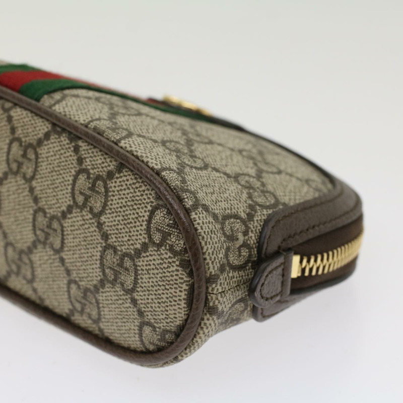 【日本直送】GUCCI GG 帆布 Web Sherry Line Ophidia 化妝包 PVC 皮革正品 yk7912-6