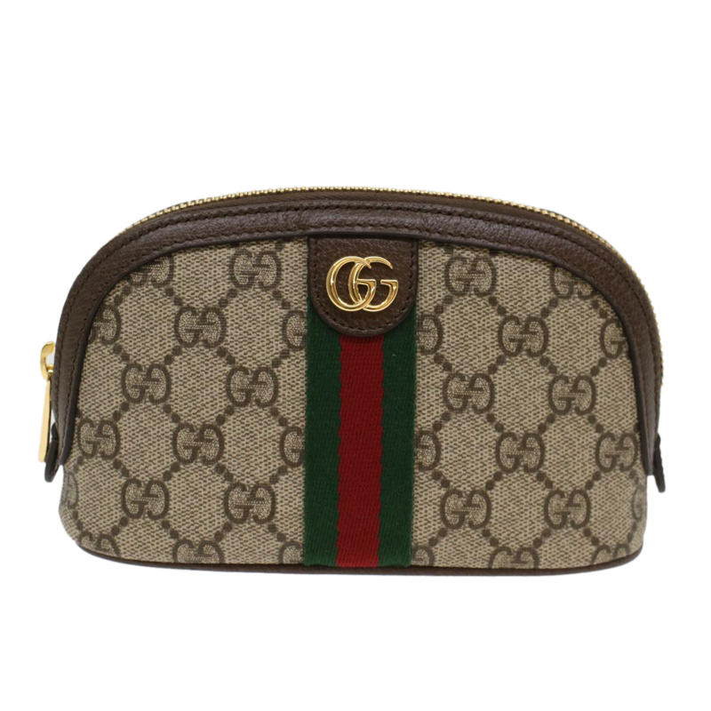【日本直送】GUCCI GG 帆布 Web Sherry Line Ophidia 化妝包 PVC 皮革正品 yk7912-12