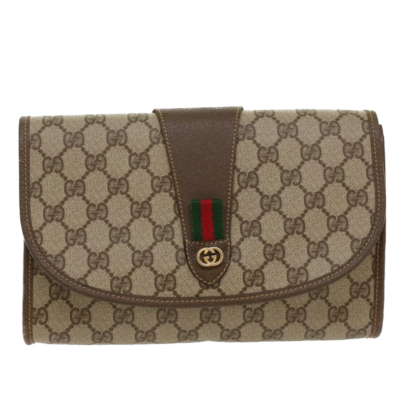 【日本直送】GUCCI GG 帆布 Web Sherry Line 手拿包米色紅綠 14.01.030 正品 ep1124-12
