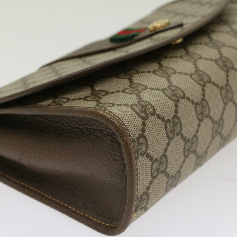 【日本直送】GUCCI GG 帆布 Web Sherry Line 手拿包米色紅綠 14.01.030 正品 ep1124-13