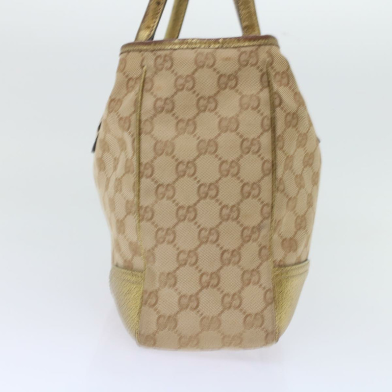 【日本直送】GUCCI GG 帆布手提包米色金色色調 163805 正品 fm2594-2