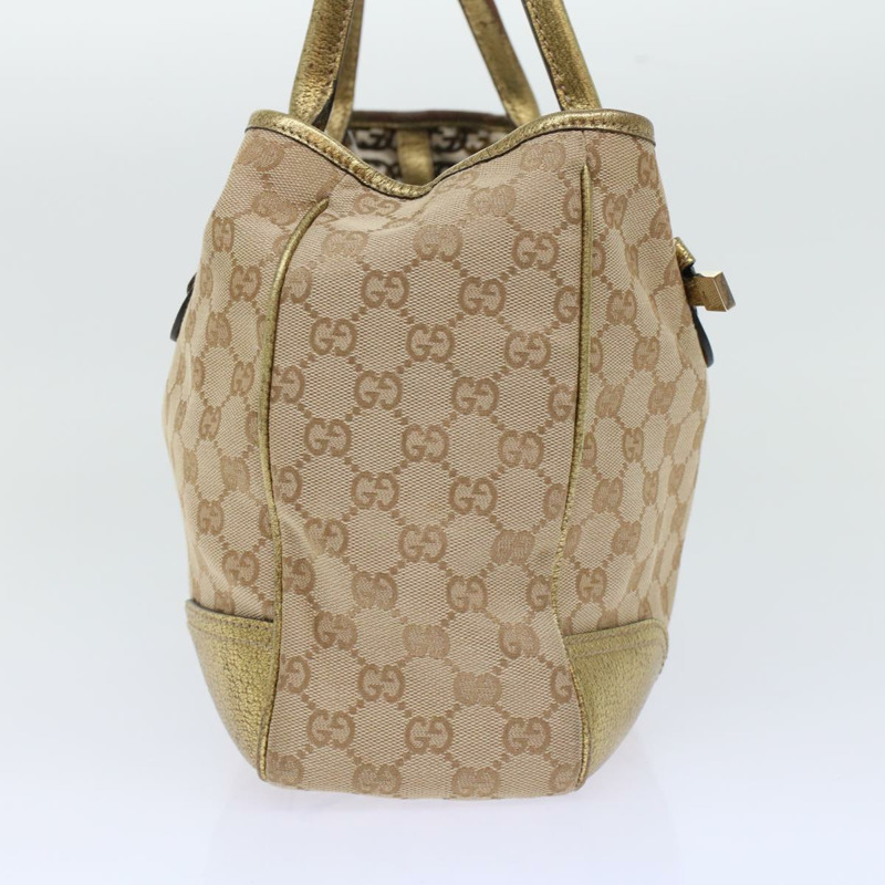 【日本直送】GUCCI GG 帆布手提包米色金色色調 163805 正品 fm2594-3