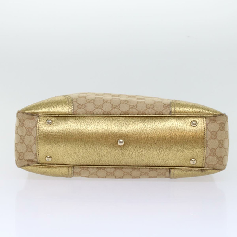 【日本直送】GUCCI GG 帆布手提包米色金色色調 163805 正品 fm2594-4