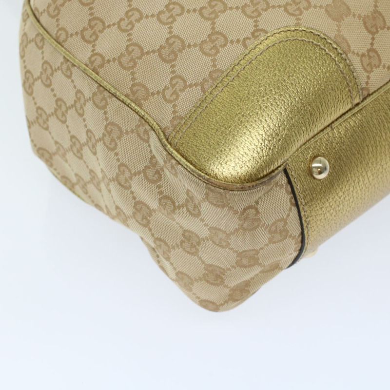 【日本直送】GUCCI GG 帆布手提包米色金色色調 163805 正品 fm2594-8