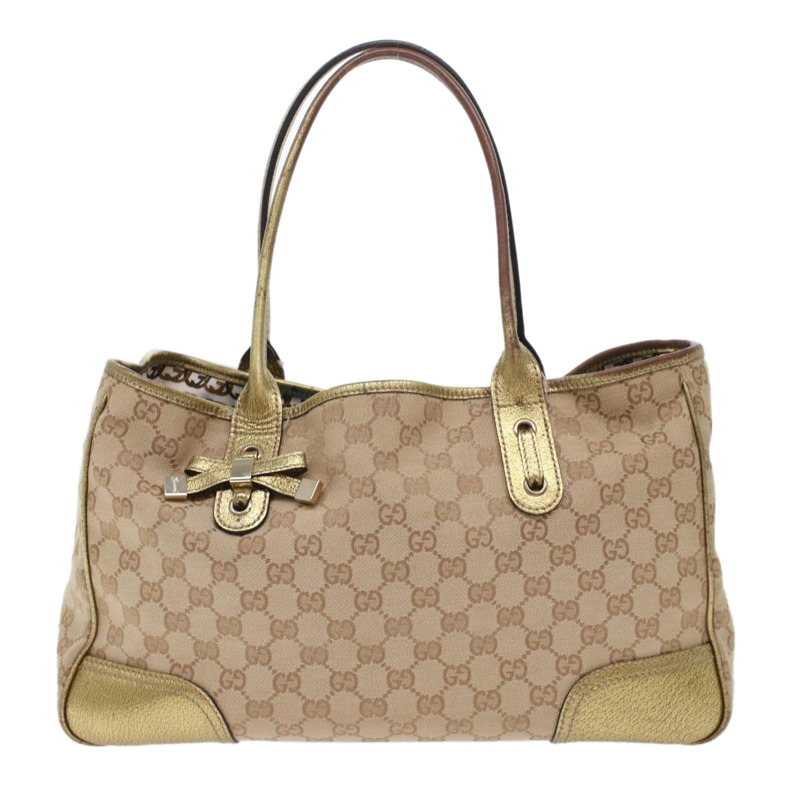 【日本直送】GUCCI GG 帆布手提包米色金色色調 163805 正品 fm2594-12