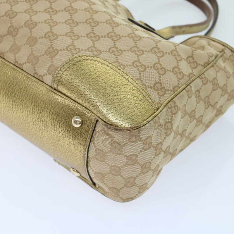 【日本直送】GUCCI GG 帆布手提包米色金色色調 163805 正品 fm2594-13