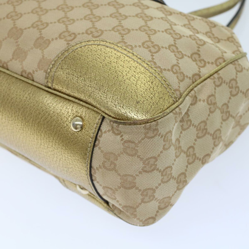 【日本直送】GUCCI GG 帆布手提包米色金色色調 163805 正品 fm2594-14