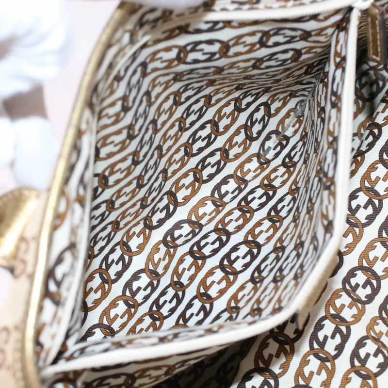 【日本直送】GUCCI GG 帆布手提包米色金色色調 163805 正品 fm2594-20