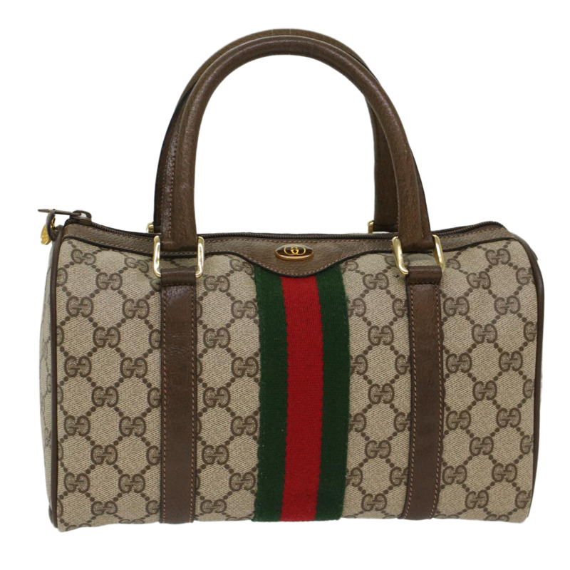 【日本直送】GUCCI GG 帆布 Web Sherry Line 波士頓包米色紅色 3902006 正品 bs7253-0