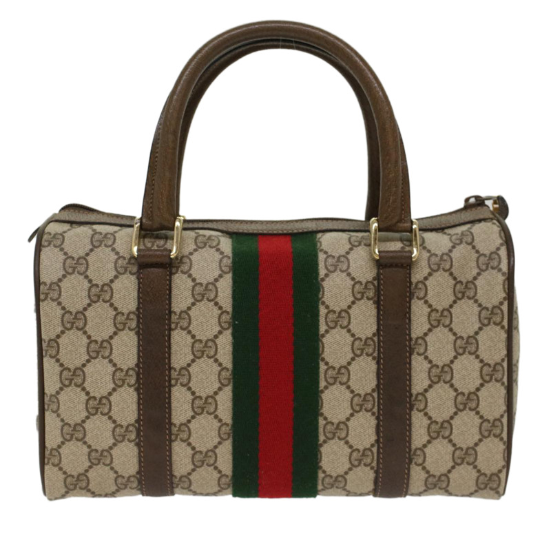 【日本直送】GUCCI GG 帆布 Web Sherry Line 波士頓包米色紅色 3902006 正品 bs7253-1