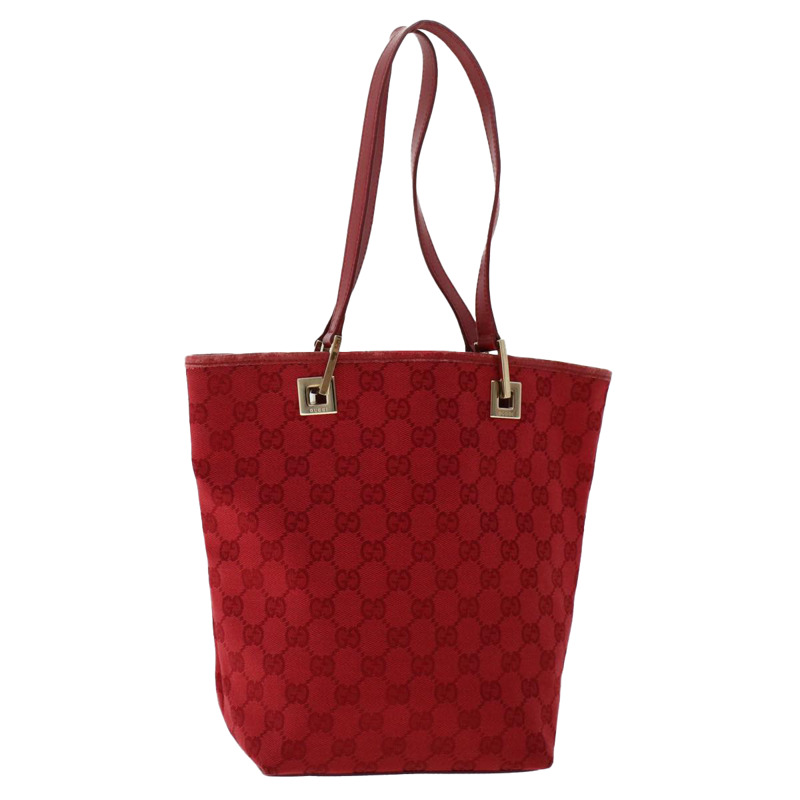 【日本直送】GUCCI GG 帆布手提包紅色 0021099 正品 50163-0