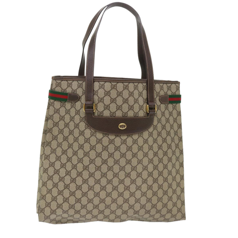 【日本直送】GUCCI GG 帆布 Web Sherry Line 手提包 PVC 皮革米色紅綠正品 th3913-0