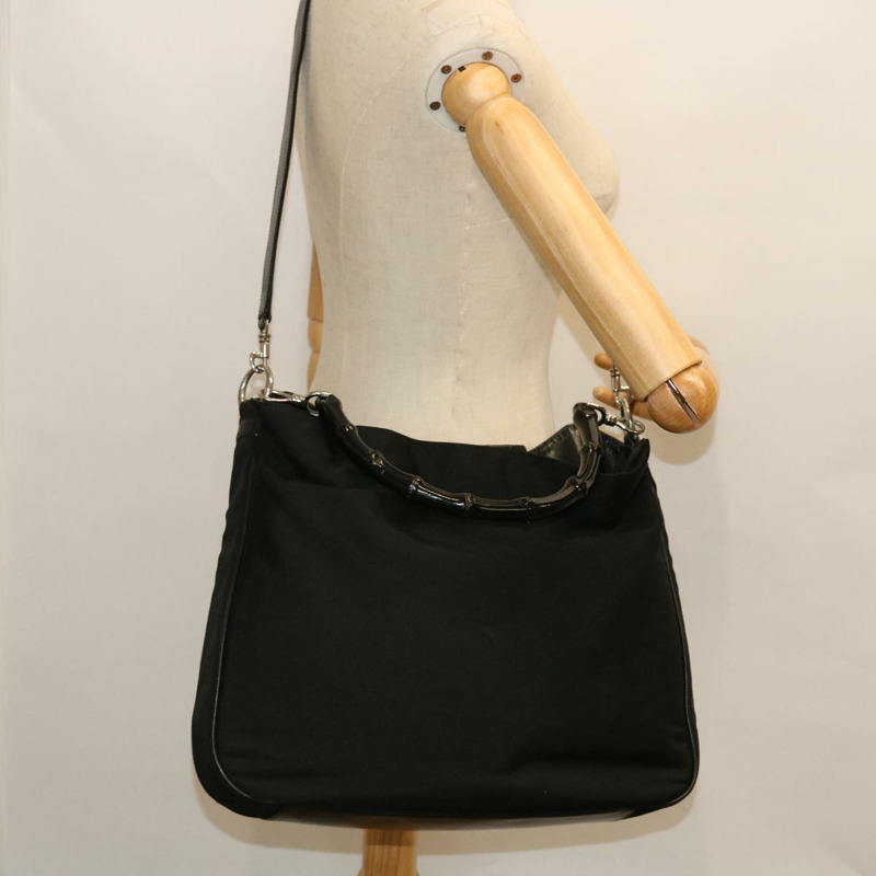 【日本直送】GUCCI 竹節單肩包尼龍 2way 黑色正品 51852-22