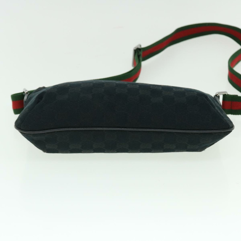 【日本直送】GUCCI GG 帆布 Web Sherry Line 單肩包 黑色 紅色 綠色 189749 正品 yk8345-4