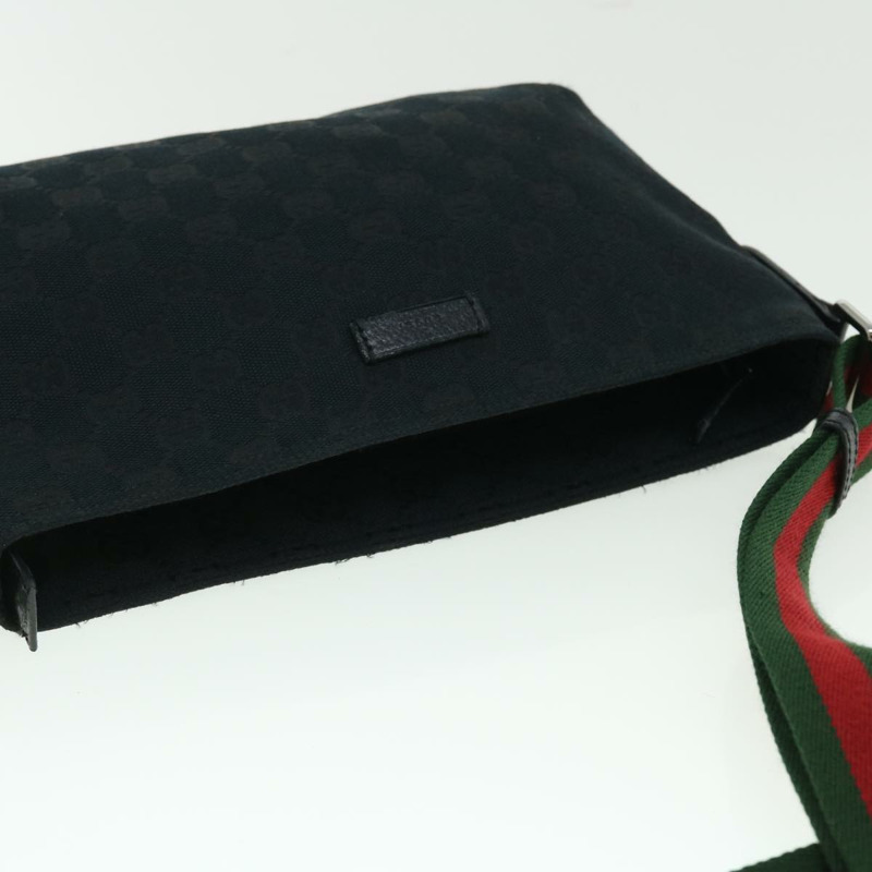 【日本直送】GUCCI GG 帆布 Web Sherry Line 單肩包 黑色 紅色 綠色 189749 正品 yk8345-5