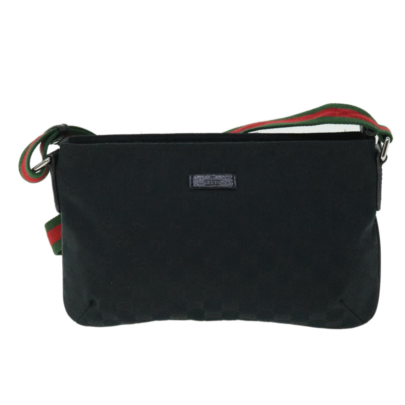 【日本直送】GUCCI GG 帆布 Web Sherry Line 單肩包 黑色 紅色 綠色 189749 正品 yk8345-12