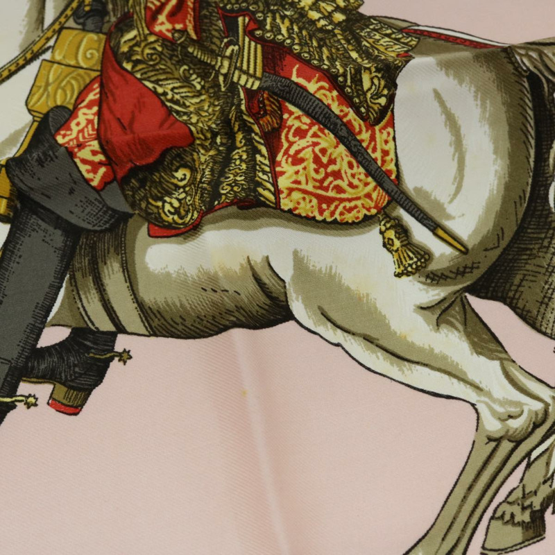 【日本直送】HERMES Carre 90 LVDOVICVS MAGNVS 圍巾絲綢粉紅正品 51901-11