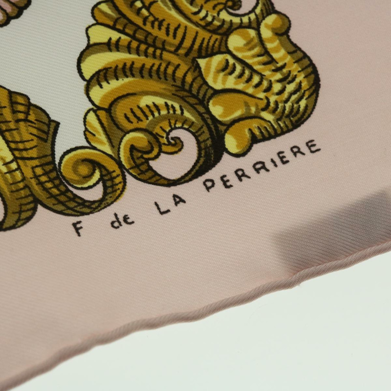 【日本直送】HERMES Carre 90 LVDOVICVS MAGNVS 圍巾絲綢粉紅正品 51901-13