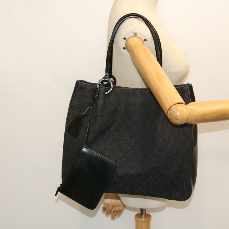 【日本直送】GUCCI GG 帆布手提包黑色 101920 正品 52252-22