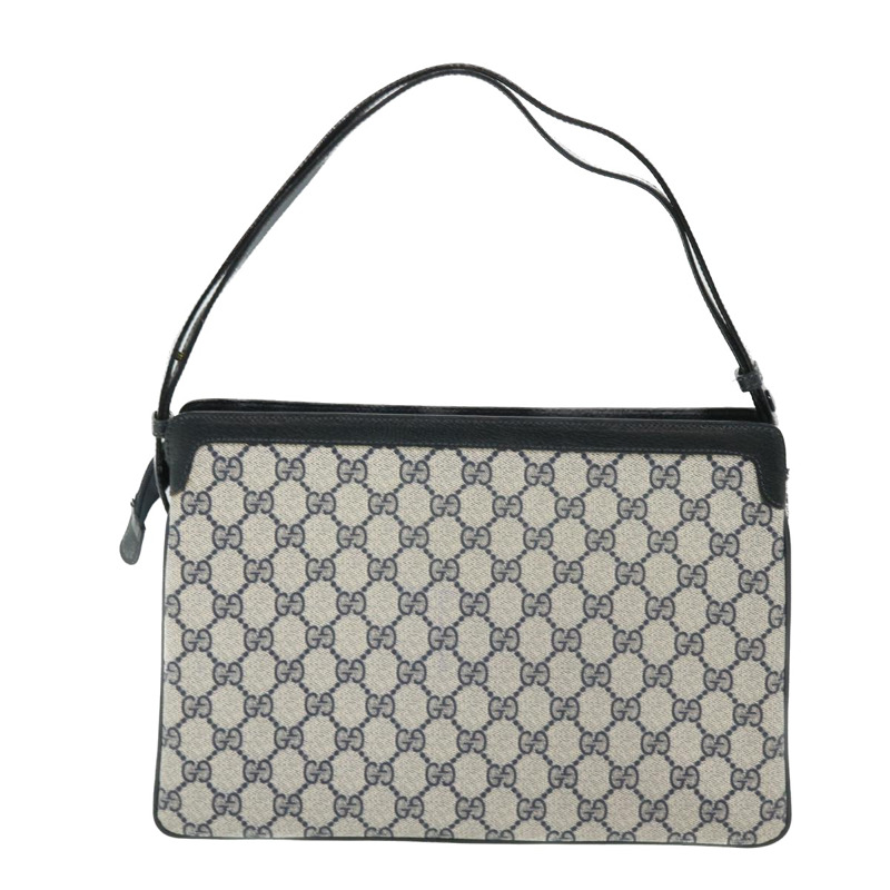 【日本直送】GUCCI GG 帆布雪莉線單肩包 PVC 皮革灰色海軍紅色正品 ep1436-1