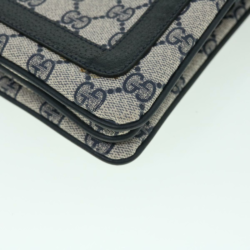 【日本直送】GUCCI GG 帆布雪莉線單肩包 PVC 皮革灰色海軍紅色正品 ep1436-7