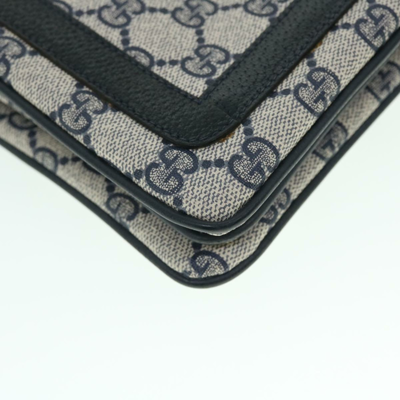 【日本直送】GUCCI GG 帆布雪莉線單肩包 PVC 皮革灰色海軍紅色正品 ep1436-14