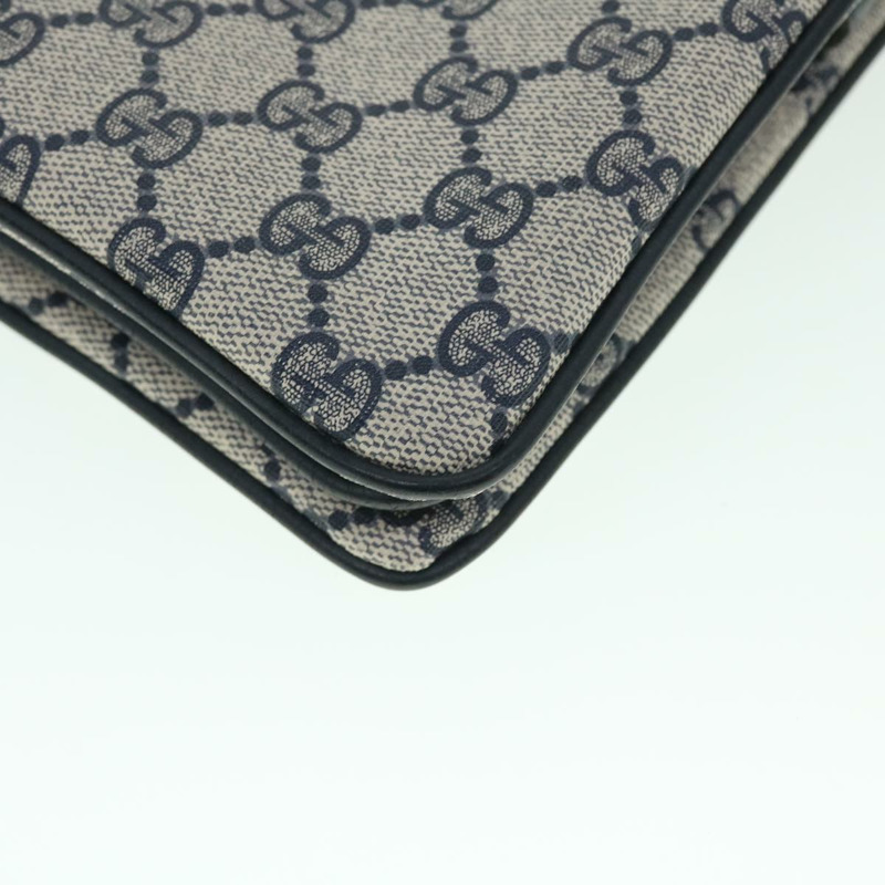 【日本直送】GUCCI GG 帆布雪莉線單肩包 PVC 皮革灰色海軍紅色正品 ep1436-15