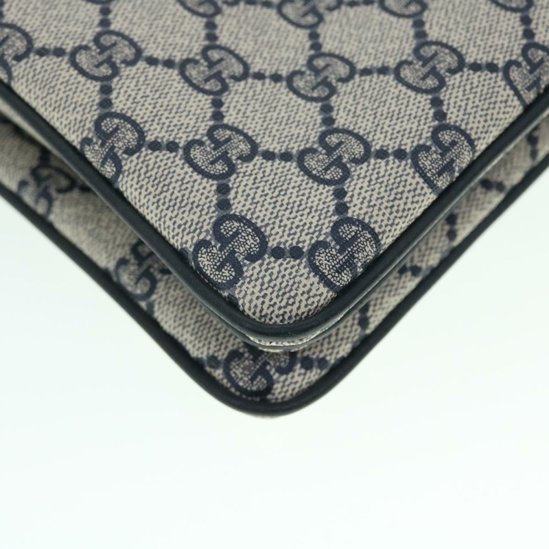 【日本直送】GUCCI GG 帆布雪莉線單肩包 PVC 皮革灰色海軍紅色正品 ep1436-16