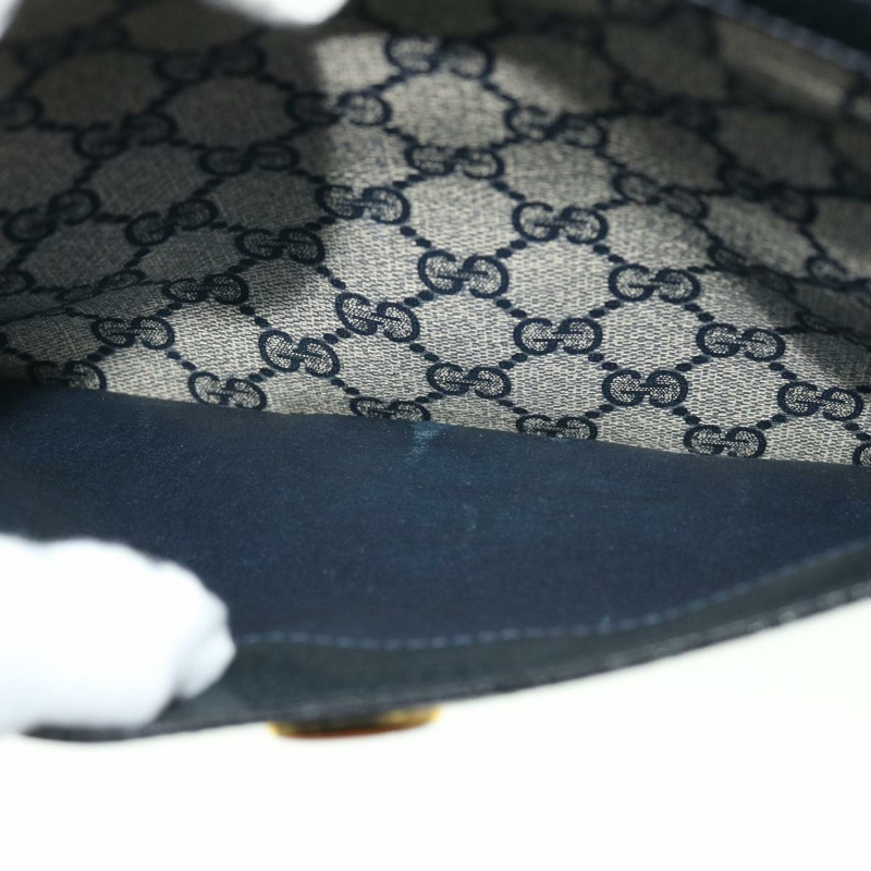 【日本直送】GUCCI GG 帆布雪莉線單肩包 PVC 皮革灰色海軍紅色正品 ep1436-19