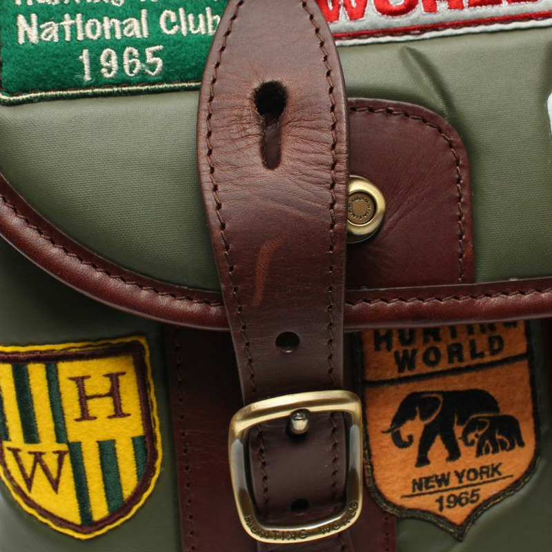 【日本直送】 HUNTING WORLD HUNTING WORLD BATTUE SURPASS 肩包 尼龍 皮革 卡其綠色 深棕色 多色 兩用款-4