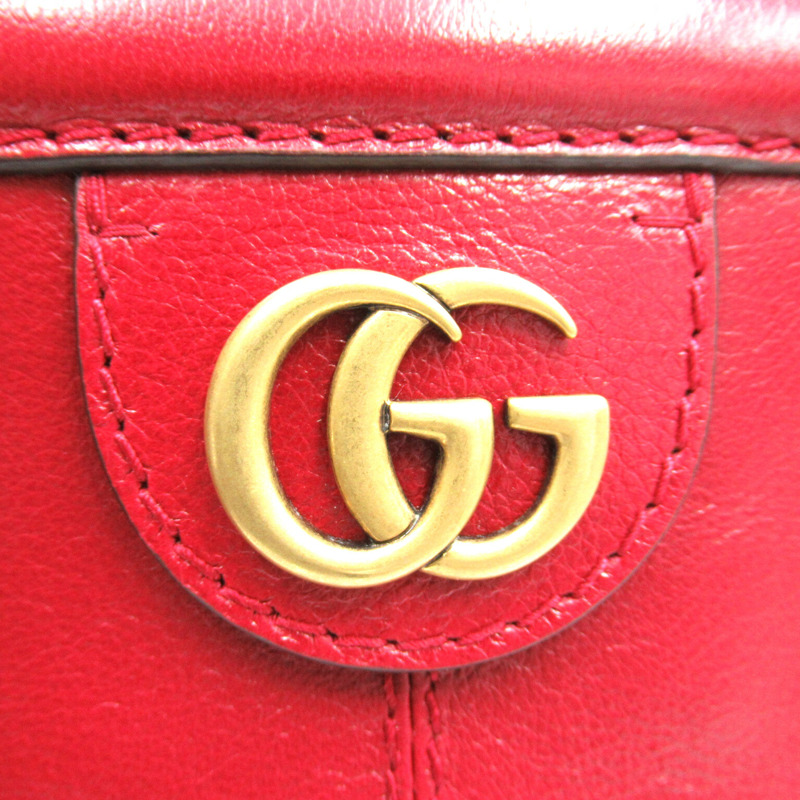 【日本直送】GUCCI Rebelle 中號 GG Marmont 2way 單肩包 516459 皮革 紅色 二手女式-8