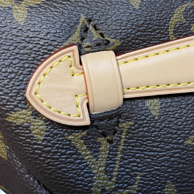 LV 經典Monogram老花小牛皮飾邊拉鍊腰包/胸包/斜背包-15